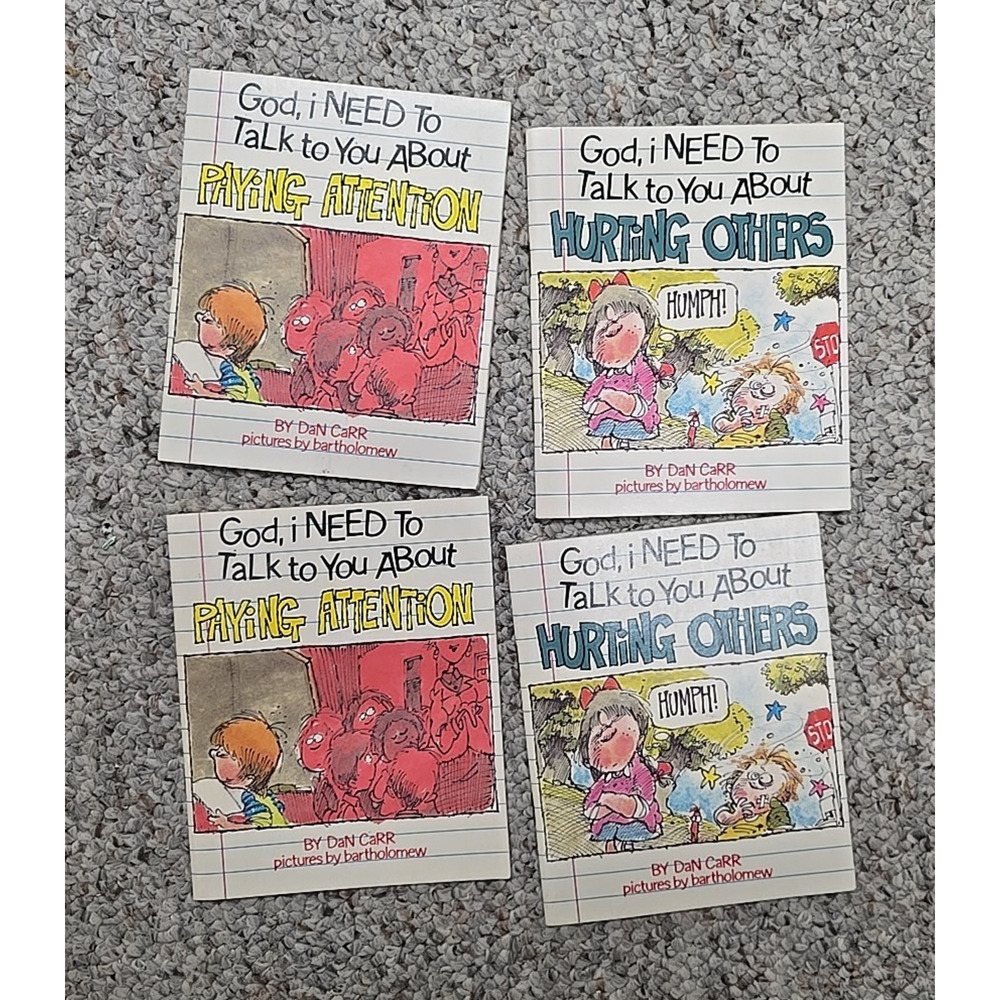 Lot of 4 VTG God I Need to Talk to You About Series by Dan Carr Paperback Books